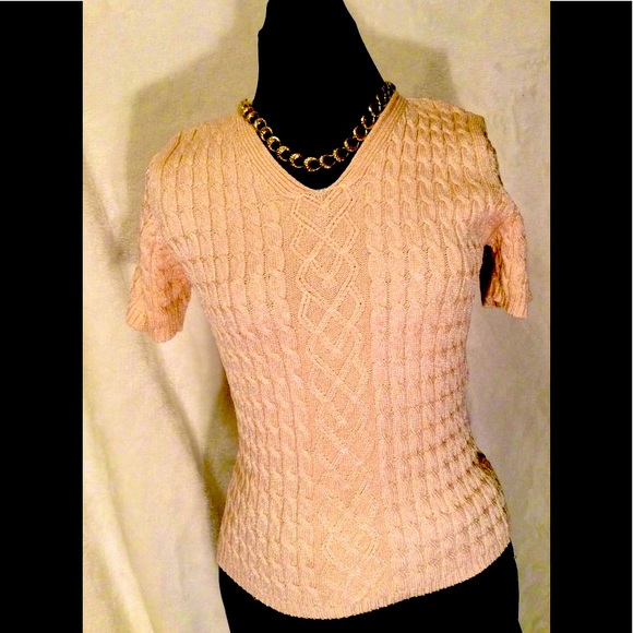 NWOT💗BLUSH PINK 💗CABLE KNIT SWEATER - Picture 2 of 6